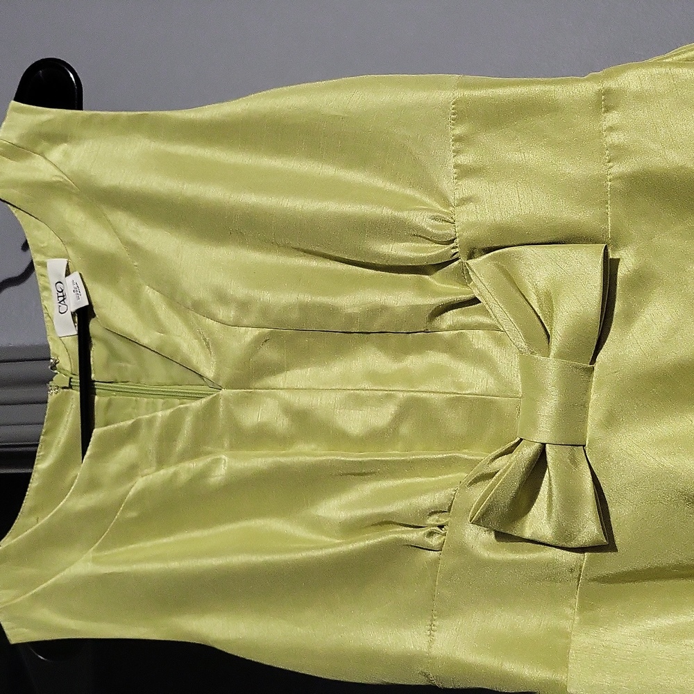 Lime green knee length dress